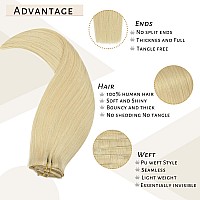 Caliee Clip In Hair Extensions Real Human Hair Pu Weft Invisible Seamless Clip In Human Hair Extensions 7Pcs Long Straight Soft