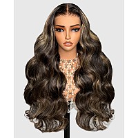 Arabella 5X6 Ready To Go Glueless Wigs Human Hair 1B27 Highlight Lace Front Wig Human Hair 210 Density Pre Cut Glueless Wigs H