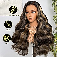 Arabella 5X6 Ready To Go Glueless Wigs Human Hair 1B27 Highlight Lace Front Wig Human Hair 210 Density Pre Cut Glueless Wigs H