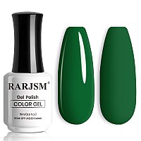 Rarjsm Emerald Green Gel Nail Polish Emerald Gel Polish 1Pcs 15Ml Green Gel Nail Polish Soak Off U V Led Curing Required Nail Ar