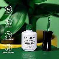 Rarjsm Emerald Green Gel Nail Polish Emerald Gel Polish 1Pcs 15Ml Green Gel Nail Polish Soak Off U V Led Curing Required Nail Ar