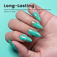 Rarjsm Turquoise Blue Gel Nail Polish Turquoise Gel Nail Polish 1Pcs 15Ml Long Lasting Gel Nail Polish Soak Off U V Curing Requi