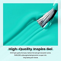 Rarjsm Turquoise Blue Gel Nail Polish Turquoise Gel Nail Polish 1Pcs 15Ml Long Lasting Gel Nail Polish Soak Off U V Curing Requi