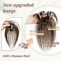 Vigorous Bangs Hair Clip 360 Cover Clip In Bangs Real Human Hair 100 Human Hair Clip On Bangs French Bangs For Women Fake Bang