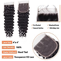 Yocytu 12A Brazilian Deep Wave Bundles With Closure Human Hair 26 28 3020 Curly Hair Bundles Human Hair With Closure 180 Densit