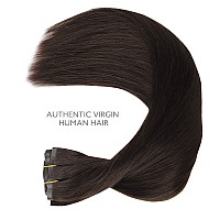 Wennalife Seamless Clip In Hair Extensions Human Hair 24 Inch 160G 7Pcs Dark Brown Hair Extensions Clip In Human Hair Invisible