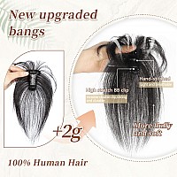 Vigorous Bangs Hair Clip 360 Cover Clip In Bangs Real Human Hair 100 Human Hair Clip On Bangs French Bangs For Women Fake Bang