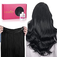 Wennalife Wire Hair Extensions Increase 50 Lifespan Real Human Hair 22 Inch 120G Chocolate Brown Remy Real Hair Extensions In