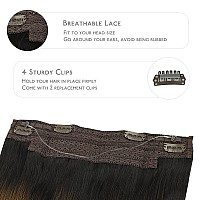 Wennalife Wire Hair Extensions Increase 50 Lifespan Real Human Hair 22 Inch 120G Natural Black Chestnut Brown Remy Hair Exten