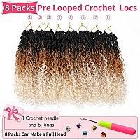 Alicoco Goddess Locs Crochet Hair 18 Inch 8 Packs Faux Locs Crochet Hair For Women Boho Locs Prelooped River Crochet Locs With