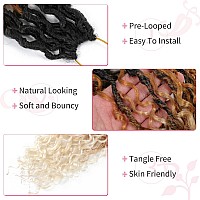 Alicoco Goddess Locs Crochet Hair 18 Inch 8 Packs Faux Locs Crochet Hair For Women Boho Locs Prelooped River Crochet Locs With