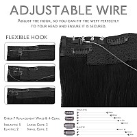 Wennalife Wire Hair Extensions Increase 50 Lifespan Real Human Hair 22 Inch 120G Balayage Chocolate Brown To Honey Blonde Rem