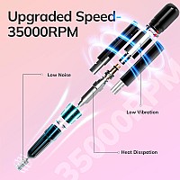 Belle Nail Drill Professional 35000Rpm Cordless Electric Nail Drill Machine Sparkly Nail Drill Kit For Acrylic Gel Nails With