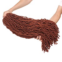 Zrq Copper Red 24 Inch 7Packs New Faux Locs Hair Prelooped 126Strands Curly Wavy Synthetic Ginger Goddess Soft Locs Crochet Hai