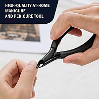 Fvion Cuticle Trimmer Professional Cuticle Nippers Rubber Coated Handle Manicure Tools Stainless Steel Cuticle Cutter For N