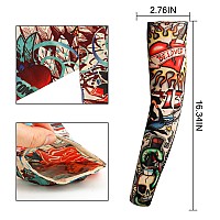 Yariew 6Pcs Temporary Tattoo Sleeves For Menfake Tattoos Sleeves To Cover Arms Sun Protection Sleeves Tattoo Sleeve Covers Tatt