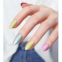 Morily Colorful Press On Nails Almond Short Fake Nails With Designs Cute Glossy False Nails Reusable Stick On Nails For Women