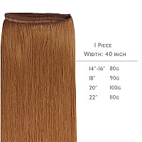 Wennalife Sew In Hair Extensions Real Human Hair 22 Inch 110G Auburn Ginger Machine Weft Hair Extensions Human Hair Hand Tied W