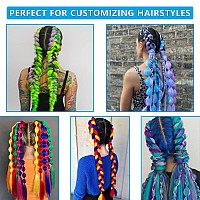 Colors Braiding Hair Pre Stretched 28 Inches 3 Bundles Extensions Kanekalon Synthetic Hair Three Color Mix Diy Combinations