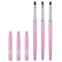 Inenk Metal Purple Nail Art Clean Up Brushes For Cleaning Polish Mistakes On The Cuticles Acetone Resistant Nail Brush Fingern