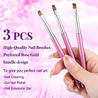 Inenk Metal Purple Nail Art Clean Up Brushes For Cleaning Polish Mistakes On The Cuticles Acetone Resistant Nail Brush Fingern