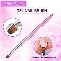 Inenk Metal Purple Nail Art Clean Up Brushes For Cleaning Polish Mistakes On The Cuticles Acetone Resistant Nail Brush Fingern