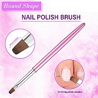 Inenk Metal Purple Nail Art Clean Up Brushes For Cleaning Polish Mistakes On The Cuticles Acetone Resistant Nail Brush Fingern