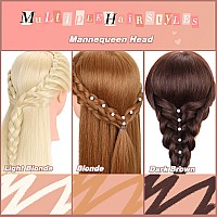 Mannequin Head With Hair 80 Real Human Hair 2628 Cosmetology Mannequin Head For Styling Practice On Braiding Manikin Head Wi