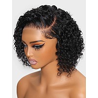 Beauty Forever 10Inch Curly Glueless Wigs Human Hair 7X5 Bye Bye Knots Wear And Go Bob Wig Pre Plucked Pre Cut Hd Lace Short Cur