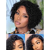 Beauty Forever 10Inch Curly Glueless Wigs Human Hair 7X5 Bye Bye Knots Wear And Go Bob Wig Pre Plucked Pre Cut Hd Lace Short Cur