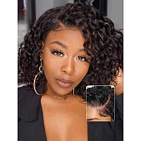 Beauty Forever 10Inch Curly Glueless Wigs Human Hair 7X5 Bye Bye Knots Wear And Go Bob Wig Pre Plucked Pre Cut Hd Lace Short Cur