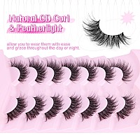 Half Lashes Wispy Eyelashes Natural Look 34 Lashes Corner Lashes Clear Band False Lash Strips 3D Fluffy Eye Lashes Pack 7 Pairs