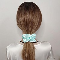 12 Pcs Satin Silk Scrunchies Soft Ties Fashion Bands Bow Ropes Elastic Bracelets Ponytail Holders Accessories For Women And Girl