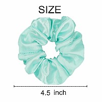 12 Pcs Satin Silk Scrunchies Soft Ties Fashion Bands Bow Ropes Elastic Bracelets Ponytail Holders Accessories For Women And Girl