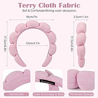 Ztomine Spa Headbands Set Of 2 Terry Cloth Headband Face Wash Headband Combo Pack Puffy Makeup Headbands For Face Washing M