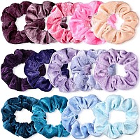 Bememo 28 Velvet Hair Scrunchies Soft Ponytail Holders In Cute Colors Hair Accessories And Party Favors For Teens Women Girls