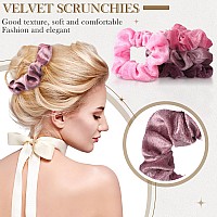 Bememo 28 Velvet Hair Scrunchies Soft Ponytail Holders In Cute Colors Hair Accessories And Party Favors For Teens Women Girls