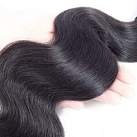 Ddodla Body Wave Bundles With Closure Human Hair Brazilian Human Hair 3 Bundles With 4X4 Hd Lace Closure Free Part 10A Grade 100