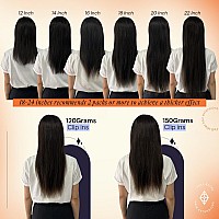 Full Shine Clip In Hair Extensions Balayage Brown Hair Extensions Clip Ins Thick Human Hair Clip In Extensions Straight Dark Bro