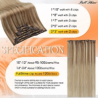 Full Shine Hair Extensions Clip In Human Hair Balayage Blonde Straight Remy Hair Clip Ins Golden Blonde Balayage Golden Blonde H