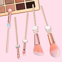 5Pcs Cute Cat Style Makeup Brushes Cosmetic Makeup Brush Set With Pink Storage Bag Best For Gir Woman