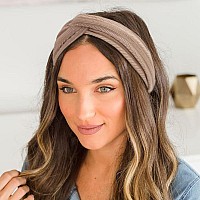 Dreshow Headbands Twist Knotted Women Head Bands Boho Stretchy Hair Bands Non Slip For Girls Criss Cross Head Wrap Turban Plain