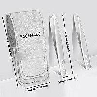 2 Pack Tweezers Professional Stainless Steel Tweezers For Men And Women Precision Eyebrow Tweezers For Facial Hair Chin And