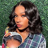 Atilck Wear And Go Glueless Wigs Human Hair Pre Plucked Pre Cut Short Bob Wig Human Hair Wigs With Elastic Band For Black Women