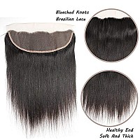 13X4 Lace Frontal Closure Human Hair 8 Inch Brazilian Straight Frontal Hd Lace Closure 100 Virgin Human Hair Ear To Ear Lace Fr