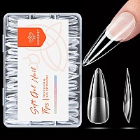 Modelones Medium Stiletto Nail Tips Preshaped Full Cover Fake Nails Soft Gel Acrylic Nail Tips Nail Extension False Gel X Nail