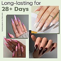 Modelones Medium Stiletto Nail Tips Preshaped Full Cover Fake Nails Soft Gel Acrylic Nail Tips Nail Extension False Gel X Nail