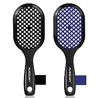 Aussumy Vented Detangling Hair Brush 2 Pack Detangler Hairbrush For Effortless Tangle Removal Ultrasoft Bristles For Natur