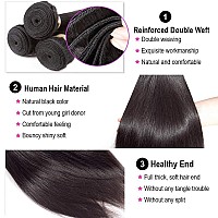 Luxediva Straight Bundles Human Hair 4 Bundles 18 20 22 24 Unprocessed Virgin Hair Body Wave Bundles 100 Brazilian Human Hair W