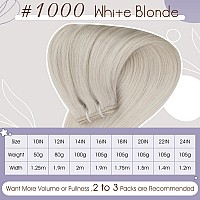 Full Shine Weft Hair Extensions Human Hair Sew In Extensions Color White Blonde Straight Human Hair Bundles Weft Extensions Real